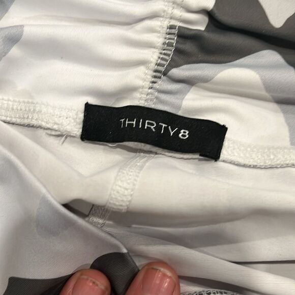 Carbon38 Thirty8 Honor Crop White Camo high rise mesh bra (S) leggings (M) VGUC - Picture 11 of 12